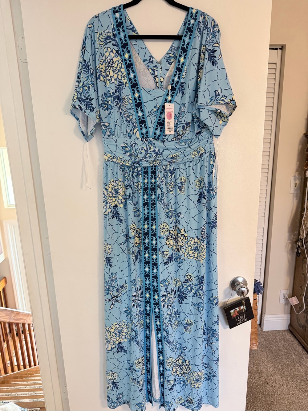 Lilly Pulitzer Light Blue Floral Maxi Dress